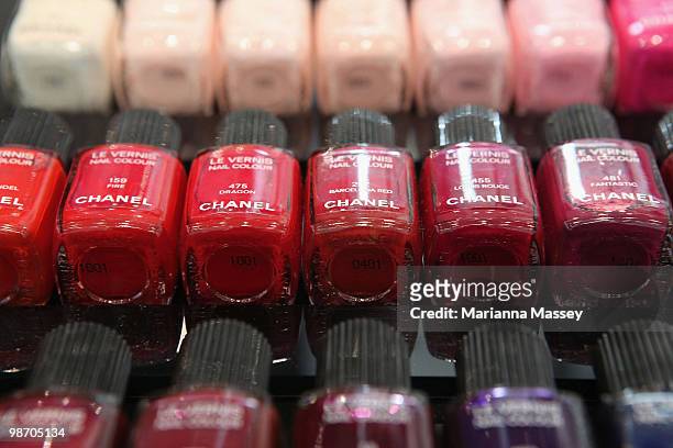 Chanel nail polish are seen during the official reopening of the Chadstone Shopping Centre on November 18, 2009 in Melbourne, Australia.