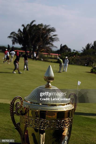 View of the awards of the competition during the 2nd Montecristo Cup at the Varadero Golf Club on April 24, 2010 in Varadero, Cuba.