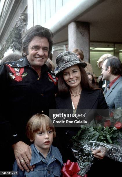 Johnny Cash, June Carter Cash and son