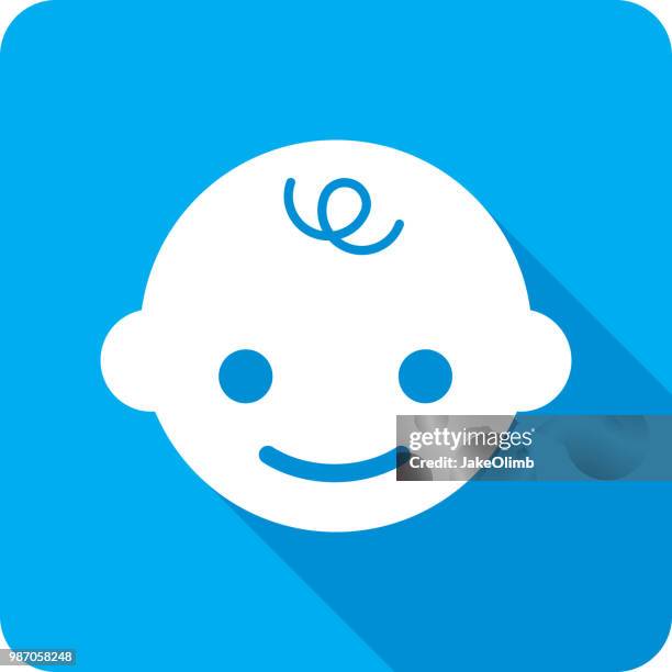 baby boy icon silhouette - baby stock illustrations