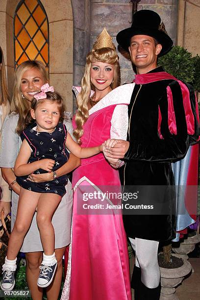 Media personality Elisabeth Hasselbeck and daughter Grace Hasselbeck with Princess Aurora and Prince Phillip at the 50th Anniversary Release of the...