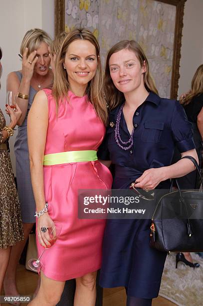 Maria Hatzistefanis and Camilla Rutherford attend the book launch party for Santa Montefiore's 'The Affair' hosted by Maria Hatzistefanis and Rodial...