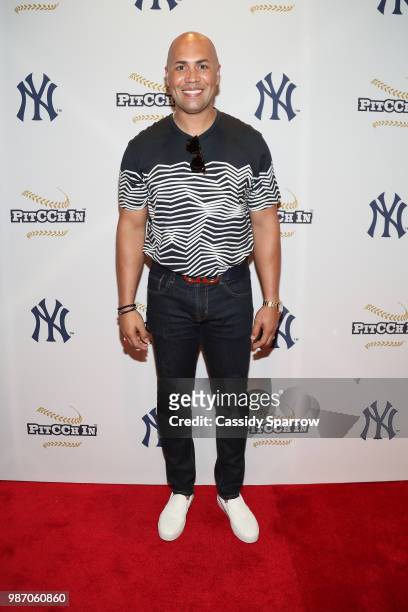 Carlos Beltrán attends CC Sabathia's PitCChIn Foundation Celebrity Softball Game at Yankee Stadium on June 28, 2018 in New York City.