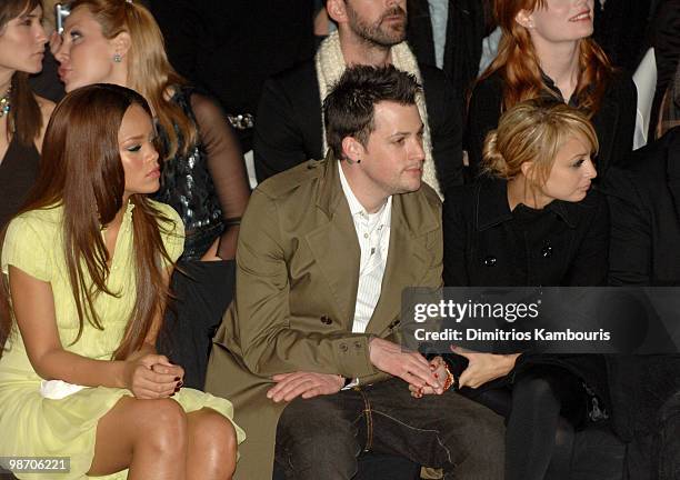 Rihanna, Joel Madden and Nicole Richie