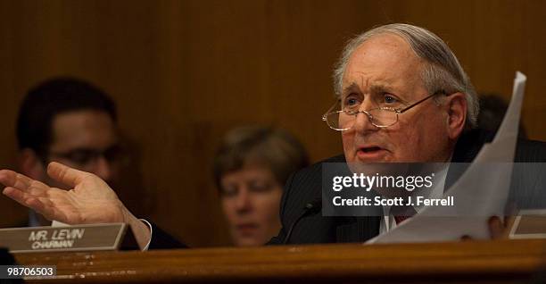 April 27: Senate Homeland Security and Governmental Affairs Subcommittee on Permanent Investigations Chairman Carl Levin, D-Mich., during the hearing...