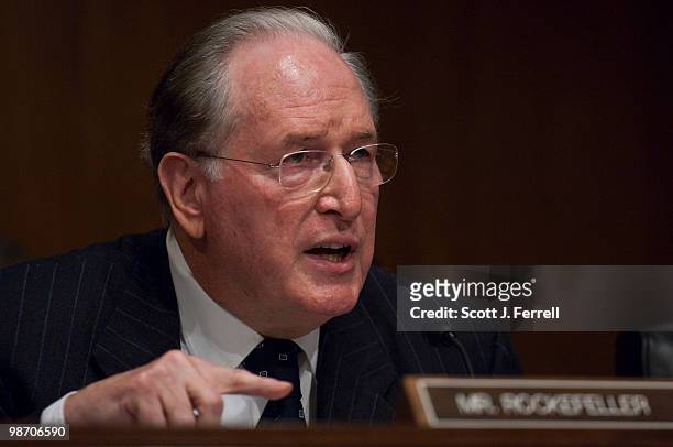 April 27: Sen. John D. Rockefeller IV, D-W.Va., during the Senate Health, Education, Labor and Pensions Committee hearing on mine safety, and safety...