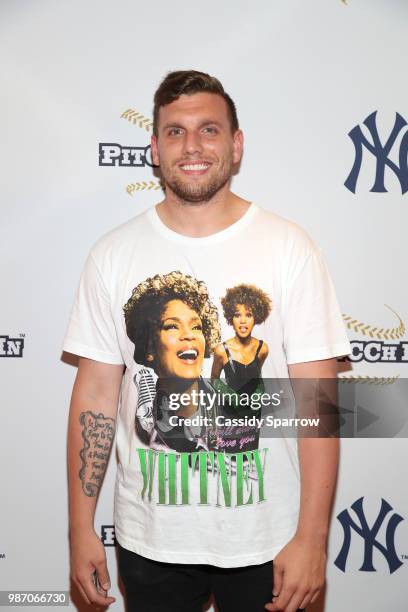 Chris Distefano attends CC Sabathia's PitCChIn Foundation Celebrity Softball Game at Yankee Stadium on June 28, 2018 in New York City.