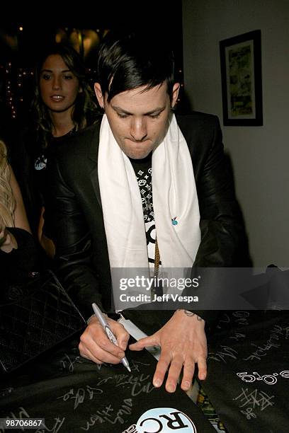 Joel Madden at the DCMA Collective Store opening on March 14, 2008 in Los Angeles, California.