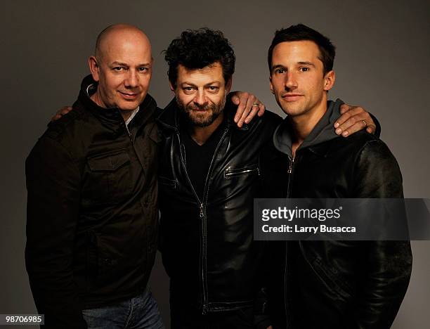 Screenwriter Paul Viragh, Andy Serkis and director Mat Whitecross from the film "Sex & Drugs & Rock & Roll" attend the Tribeca Film Festival 2010...