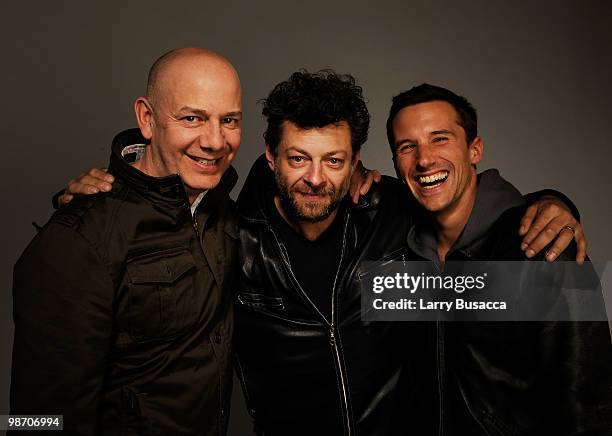 Screenwriter Paul Viragh, Andy Serkis and director Mat Whitecross from the film "Sex & Drugs & Rock & Roll" attend the Tribeca Film Festival 2010...
