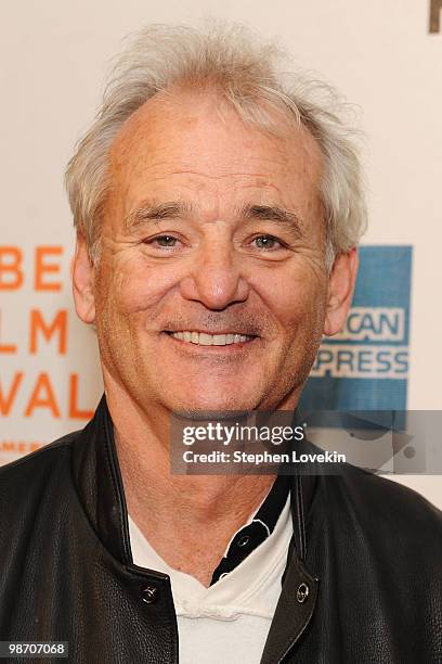 Actor Bill Murray attends the premiere of "Get Low" during the 2010 Tribeca Film Festival at the Tribeca Performing Arts Center on April 27, 2010 in...