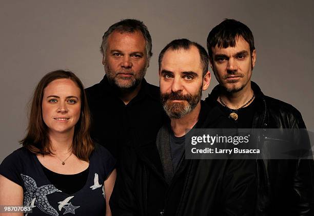 Actor Vincent D'Onofrio, producer Erika Hampson, actor David Rakoff and actor Jamie Harrold from the film "The New Tenants" attend the Tribeca Film...