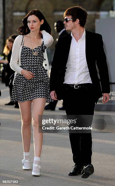 Sophie Ellis Bextor and Richard Jones arrive at the Samsung 3D Television party at the Saatchi Gallery, Duke of York's HQ on April 27, 2010 in...