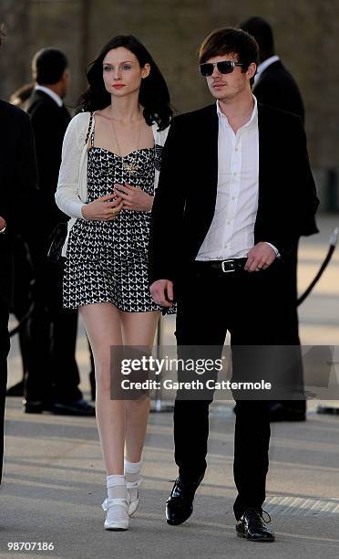 Sophie Ellis Bextor and Richard Jones arrive at the Samsung 3D Television party at the Saatchi Gallery, Duke of York's HQ on April 27, 2010 in...