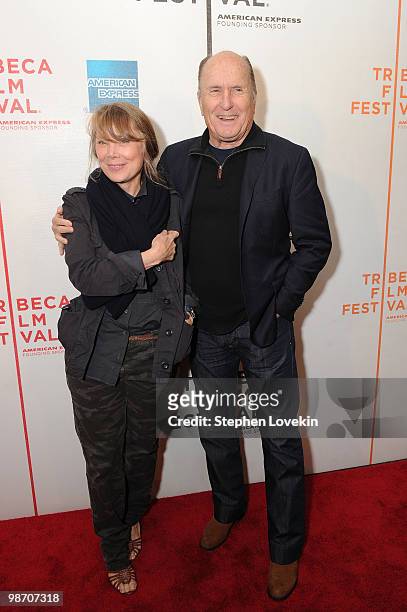 Actors Sissy Spacek and Robert Duvall attend the premiere of "Get Low" during the 2010 Tribeca Film Festival at the Tribeca Performing Arts Center on...