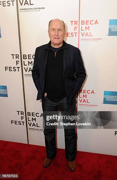 Actor Robert Duvall attends the premiere of "Get Low" during the 2010 Tribeca Film Festival at the Tribeca Performing Arts Center on April 27, 2010...