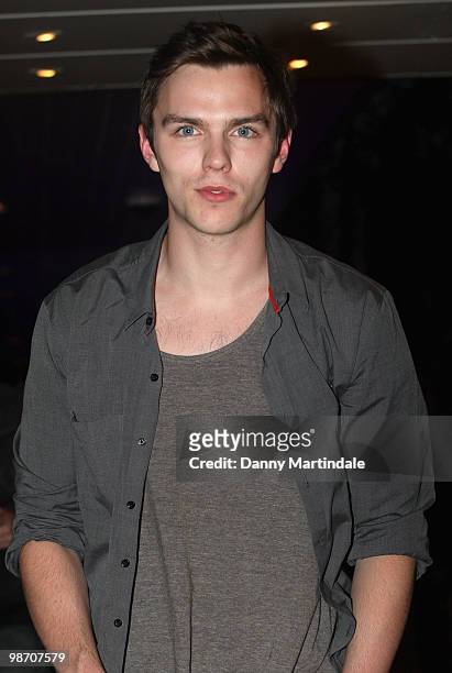Nicholas Hoult attends 10th anniversary party of the Sanderson Hotel in aid of Clic Sargent at Sanderson Hotel on April 27, 2010 in London, England.