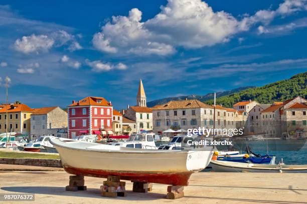 old pictoresque town of starigrad hvar - hvar town stock pictures, royalty-free photos & images