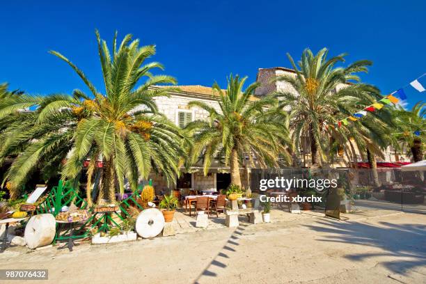 town of stari grad on hvar island - hvar town stock pictures, royalty-free photos & images