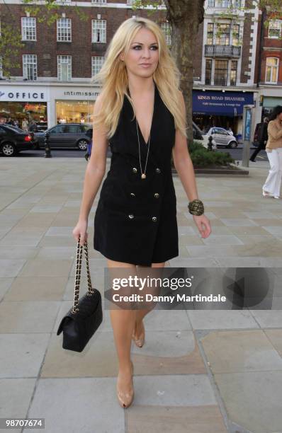 Zoe Salmon attends the Samsung 3D Television party, at the Saatchi Gallery on April 27, 2010 in London, England.