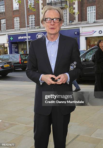 Bill Nighy attends the Samsung 3D Television party, at the Saatchi Gallery on April 27, 2010 in London, England.