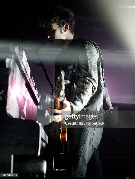 Robert Levon Been of Black Rebel Motorcycle Club performs on stage at O2 Academy on April 27, 2010 in Liverpool, England.