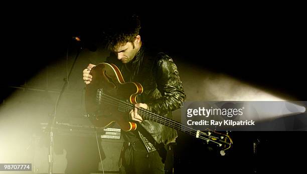 Robert Levon Been of Black Rebel Motorcycle Club performs on stage at O2 Academy on April 27, 2010 in Liverpool, England.