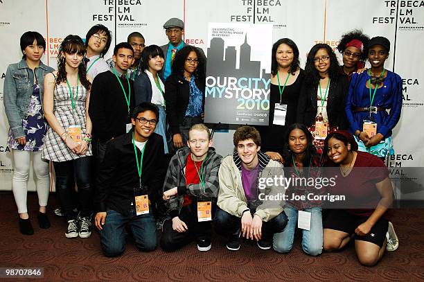 The Film Fellows attend a screening ofthe Tribeca Film Institute's "Our City, My Story" during the 2010 Tribeca Film Festival at the Clearview...