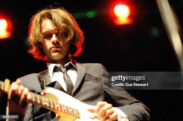 Fyfe Dangerfield performs on stage at Bloomsbury Ballroom on April 27, 2010 in London, England.