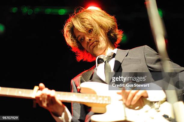 Fyfe Dangerfield performs on stage at Bloomsbury Ballroom on April 27, 2010 in London, England.