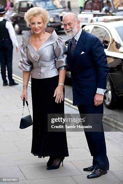 Princess Michael of Kent and HRH Prince Michael of Kent arrive for the Premiere of 'Aida' at the Royal Opera House on April 27, 2010 in London,...