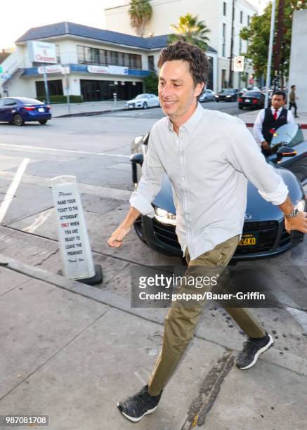Zach Braff is seen on June 28, 2018 in Los Angeles, California.
