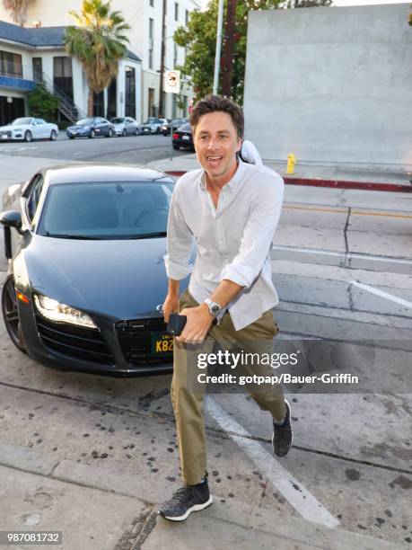 Zach Braff is seen on June 28, 2018 in Los Angeles, California.