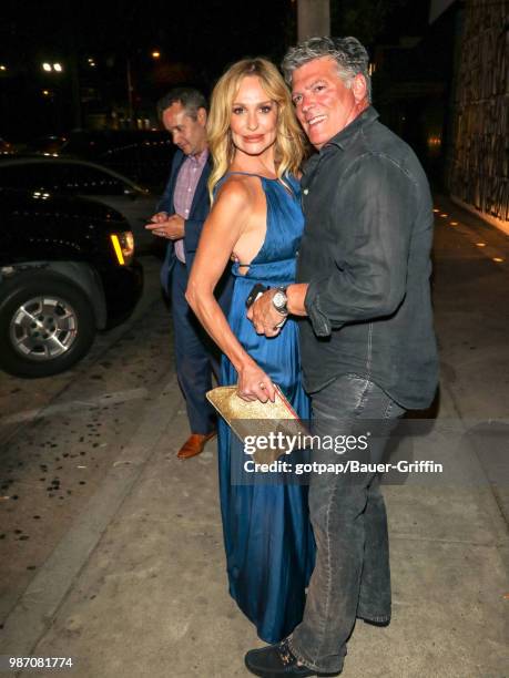 Taylor Armstrong and John H. Bluher are seen on June 28, 2018 in Los Angeles, California.