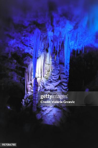 grotte de clamouse - grotte stock pictures, royalty-free photos & images