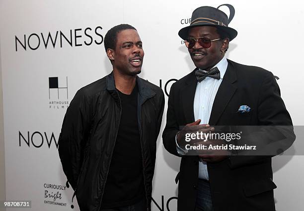 Actor Chris Rock and artist Fab 5 Freddy attend a special screening of Jean-Michel Basquiat: The Radiant Child presented by NOWNESS & Arthouse Films...