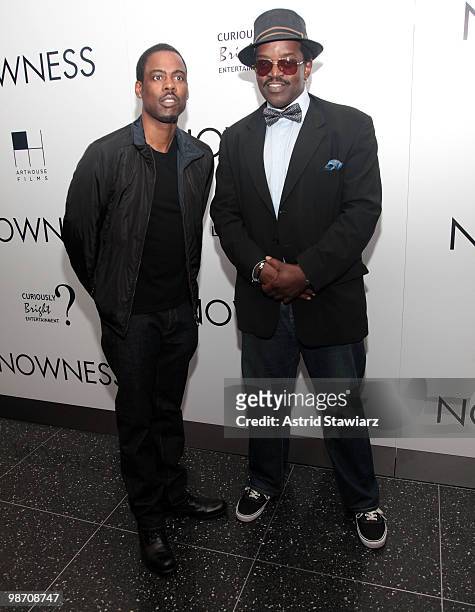 Actor Chris Rock and artist Fab 5 Freddy attend a special screening of Jean-Michel Basquiat: The Radiant Child presented by NOWNESS & Arthouse Films...
