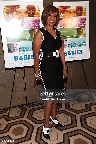 Gayle King attends the special screening of "Babies" at the Tribeca Grand Screening Room on April 27, 2010 in New York City.