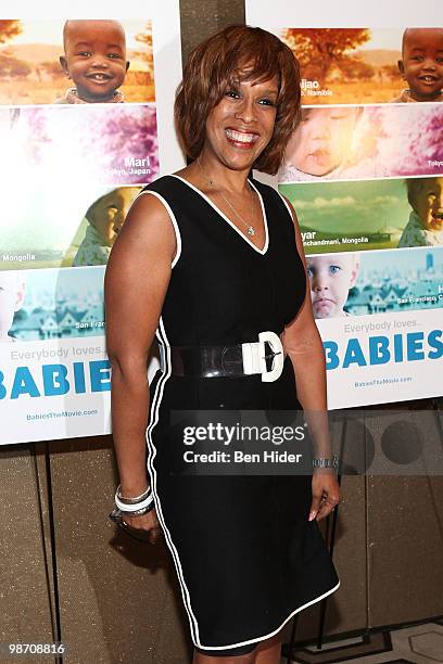 Gayle King attends the special screening of "Babies" at the Tribeca Grand Screening Room on April 27, 2010 in New York City.