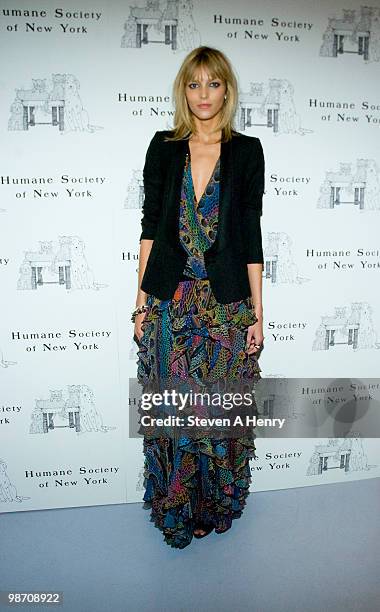 Model Anja Rubik attends the Humane Society of New York's Third Benefit Photography Auction at DVF Studio on April 27, 2010 in New York City.