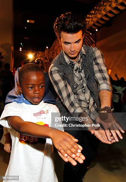 Musician Kevin Jonas kicks off the Lunchables "Field Trips For All" program by taking a second grade class on a memorable field trip at the Natural...