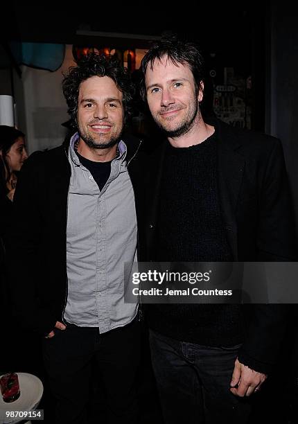 Actors Mark Ruffalo and Josh Hamilton attend the "Please Give" after party during the 2010 Tribeca Film Festival at Thom Bar on April 27, 2010 in New...