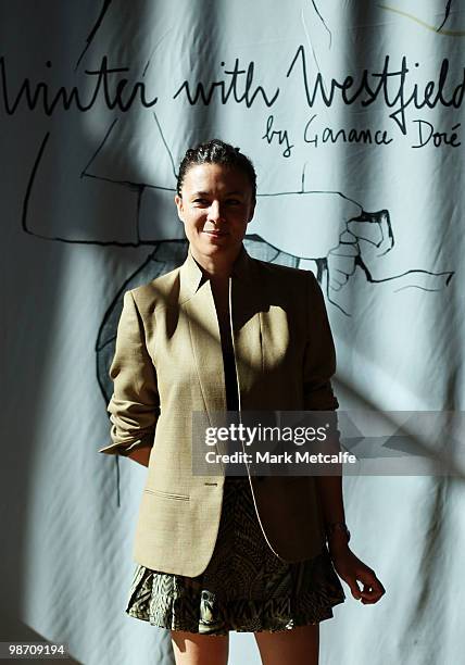 Garance Dore poses for a portrait whilst attending the Garance Dore Winter With Westfield Designer Installation launch at Westfield Bondi Junction on...