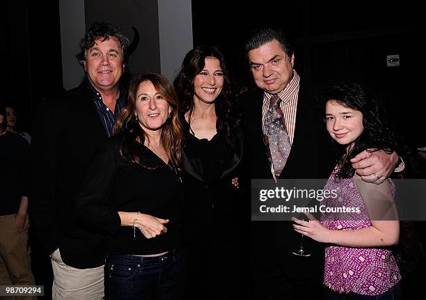 Sony Pictures Classic President Tom Bernard, director Nicole Holofcener, actors Catherine Keener, Oliver Platt and Sarah Steele attend the "Please...