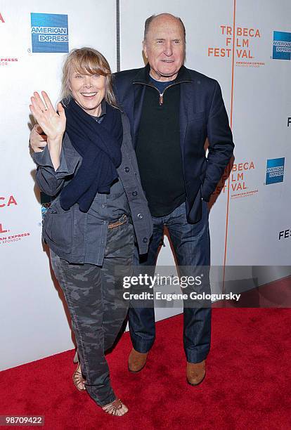 Sissy Spacek and Robert Duvall attend the "Get Low" premiere during the 9th annual Tribeca Film Festival at the Tribeca Performing Arts Center on...