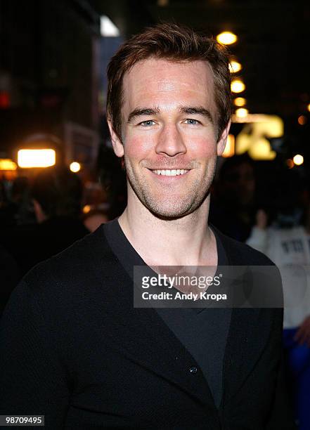 James Van Der Beek attends the Broadway opening of "Enron" at the Broadhurst Theatre on April 27, 2010 in New York City.