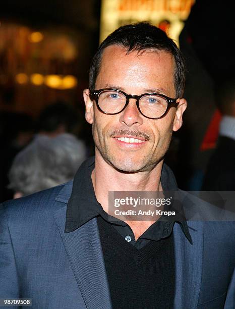 Guy Pearce attends the Broadway opening of "Enron" at the Broadhurst Theatre on April 27, 2010 in New York City.