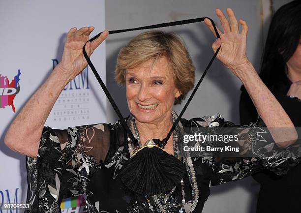 Actress Cloris Leachman attends the Art Of Comopassion PCRM 25th Anniversary gala at The Lot on April 10, 2010 in West Hollywood, California.