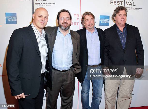 Producer Joey Rappa, Sony Picture Classics Co- Presidents Michael Barker and Tom Bernard with CCO of Tribeca Enterprises, Geoffrey Gilmore attend the...