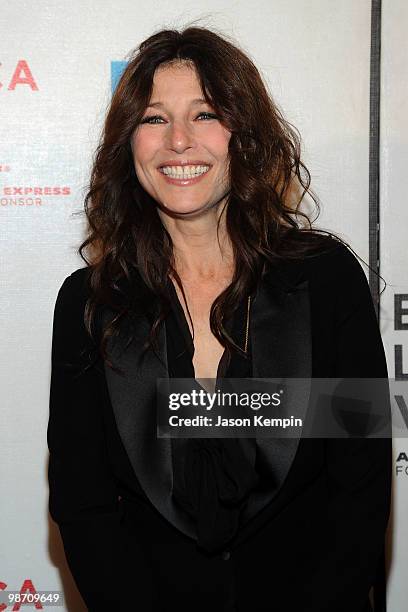 Actress Catherine Keener attends the premiere of "Please Give" during the 2010 Tribeca Film Festival at the Tribeca Performing Arts Center on April...